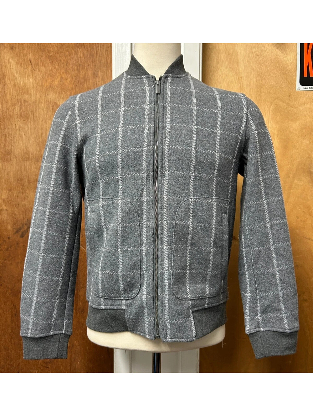 7 Diamonds Brand Men's Size S Gray Zip Up Jacket